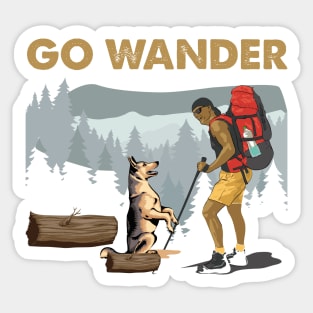 Go Wander a Dog Adventure Sticker